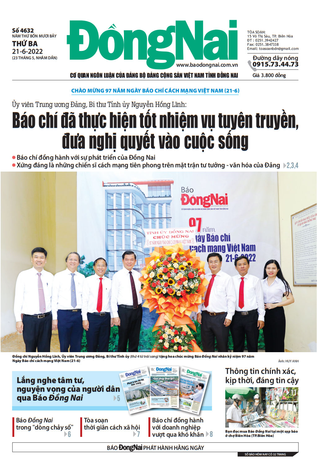 Bìa số báo ra ngày 21-6