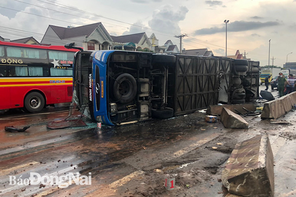 Hiện trường vụ tai nạn giao thông Ảnh: Văn Chính