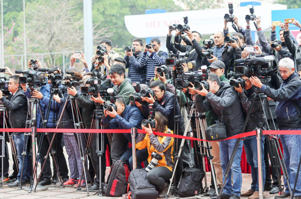 Phóng viên tác nghiệp tại sự kiện. Ảnh minh họa