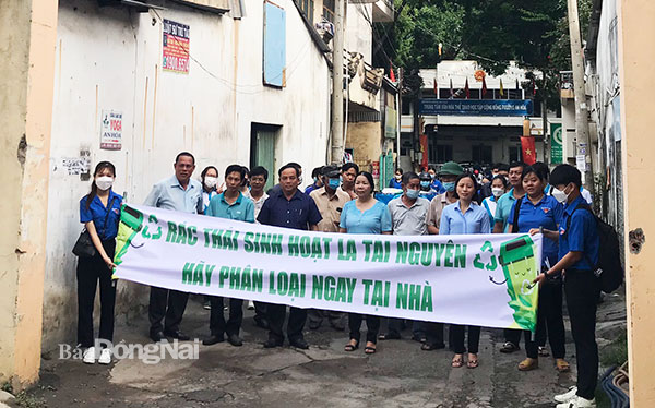 Hoạt động tuyên truyền tại phường An Hòa. Ảnh: CTV