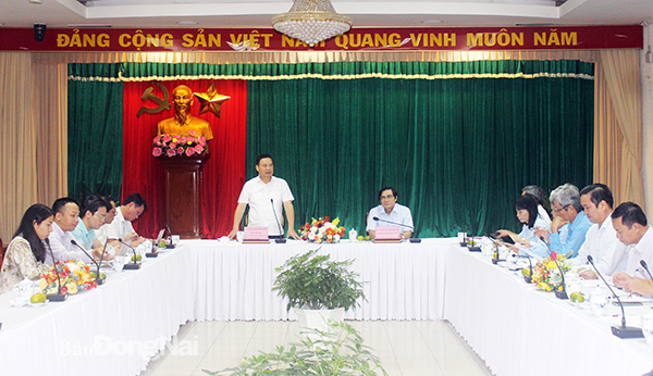 Thứ trưởng Bộ LĐ-TBXH Lê Văn Thanh phát biểu tại buổi làm việc