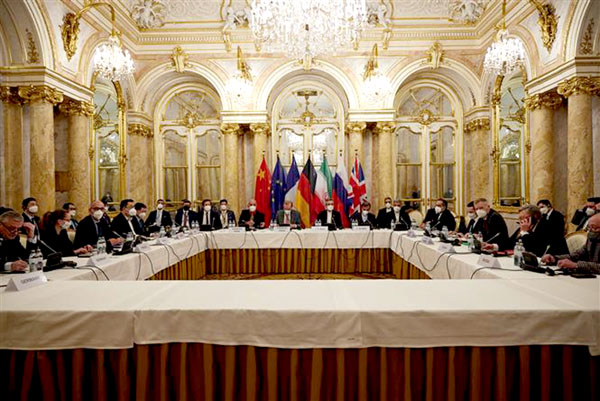 Toàn cảnh vòng đàm phán khôi phục thỏa thuận hạt nhân Iran, có tên gọi Kế hoạch hành động chung toàn diện (JCPOA), tại Vienna (Áo) ngày 27-12-2021