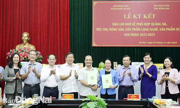 Hội Nông dân tỉnh Đồng Nai ký kết hợp tác với Hội Nông dân TP.Hà Nội và tỉnh Ninh Bình