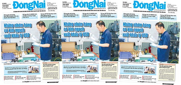 Tin tức nổi bật trên Báo Đồng Nai ra ngày 8-12-2022