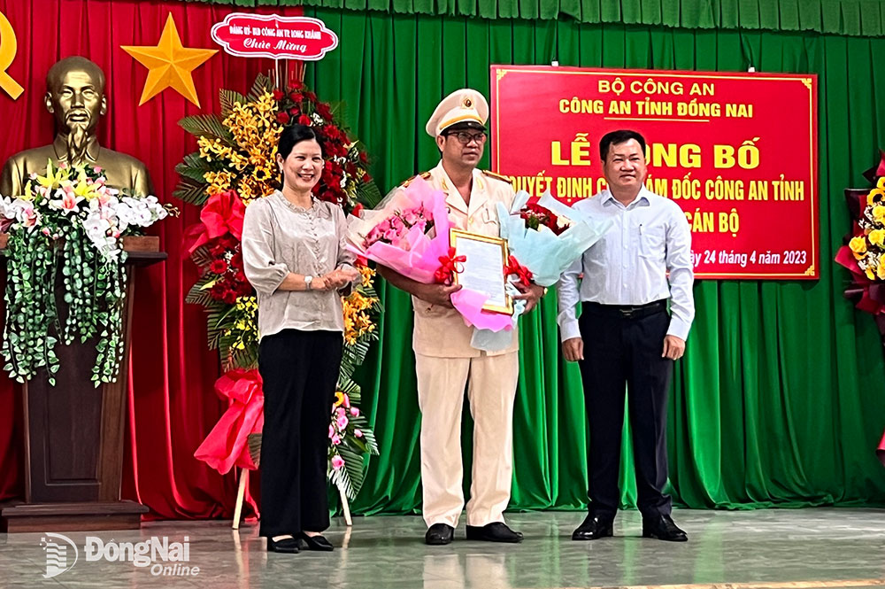 Trung tá Nguyễn Thế Hưng làm Phó trưởng Công an TP.Long Khánh
