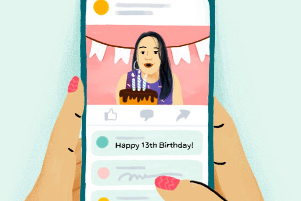 Một lời chúc mừng sinh nhật có thể giúp Facebook phát hiện ra tuổi thật của người dùng. Ảnh: Facebook